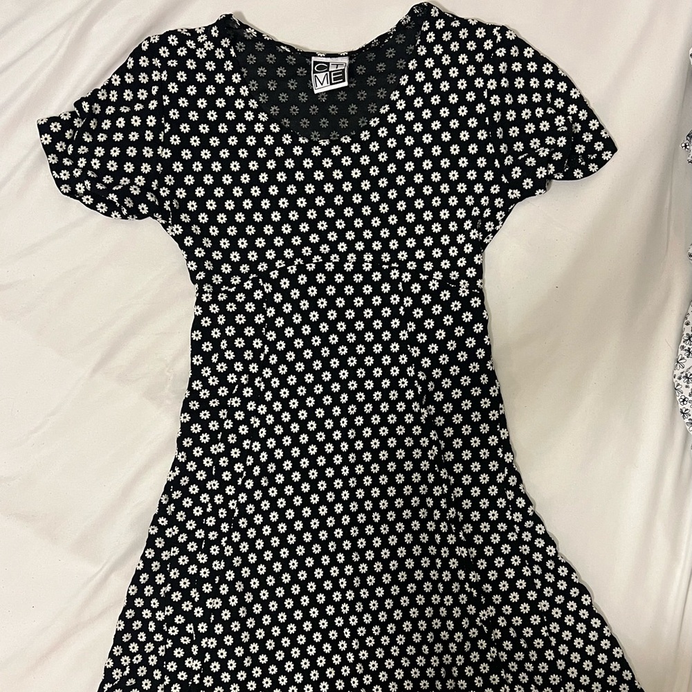 Black and White Floral Dress